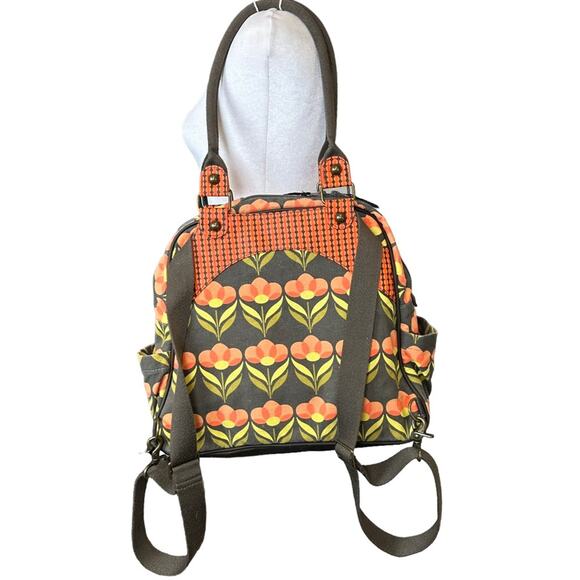 Petunia Pickle Bottom Travel Systems Backpack Diaper Bag Canvas Floral Tulips main image 8